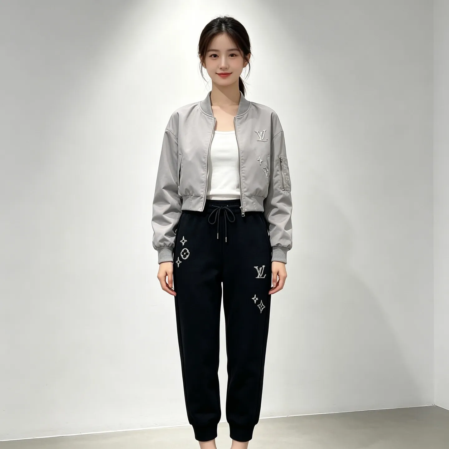 Louis Vuitton sketchy presbyopic embroidered trousers
